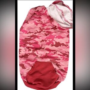Dog Hoodie Pink Camouflage LG NWOT
